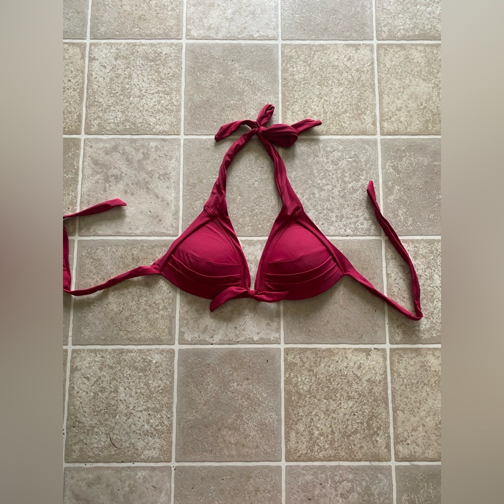 Unique Vintage Retro Red Bikini Top